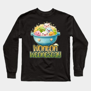 Wonton Wednesday Foodie Design Long Sleeve T-Shirt